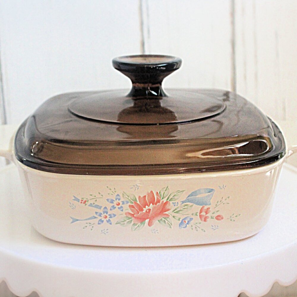 Vintage Corningware Small Casserole Dish with Lid